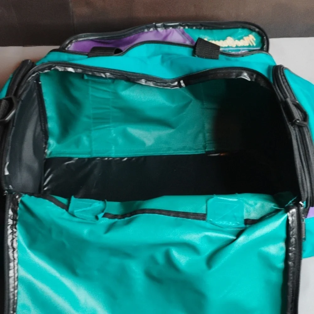 MacGregor Sport Duffle Bag Blue Purple Teal Travel Gym Bag‎ VINTAGE